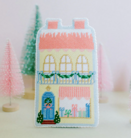 Canvas CHRISTMAS VILLAGE - YELLOW HOUSE  4.75X8"