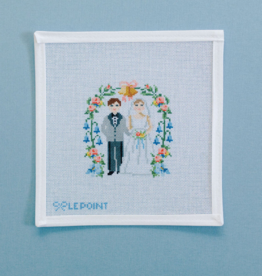 Canvas VINTAGE WEDDING CAKE TOPPER  4X4.25"