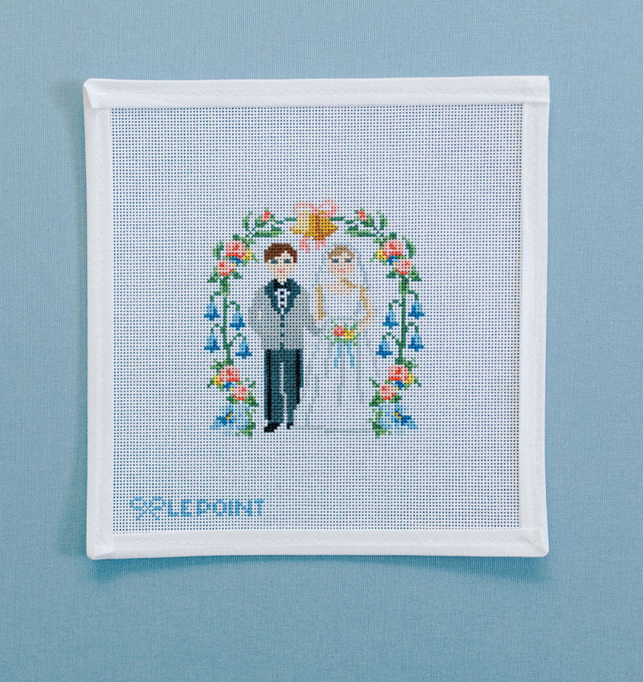 Canvas VINTAGE WEDDING CAKE TOPPER  4X4.25"