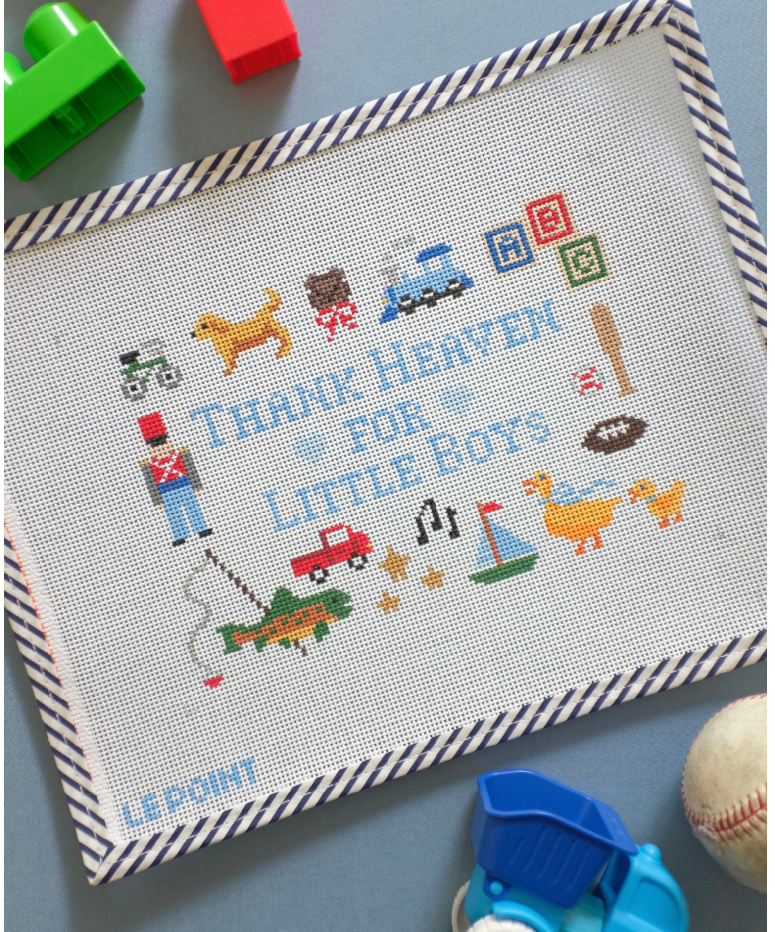Canvas THANK HEAVEN FOR LITTLE BOYS   9X6.25"