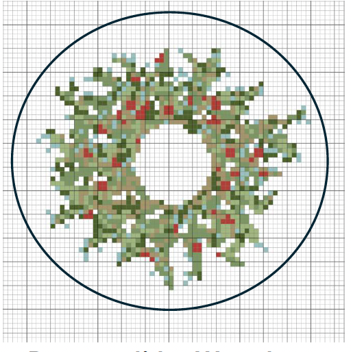 Canvas HOLIDAY WREATH  ROUND PD058   4"
