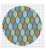 Canvas TILE DESIGN 5" ROUND A  PD047