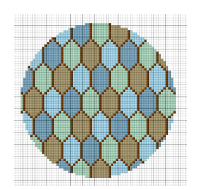 Canvas TILE DESIGN 5" ROUND A  PD047