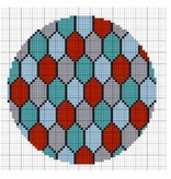 Canvas TILE DESIGN 5" ROUND B  PD047