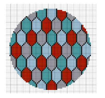 Canvas TILE DESIGN 5" ROUND B  PD047