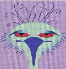 Canvas GRAPE BEAKED HERON     ZE763   8.75X7.25"