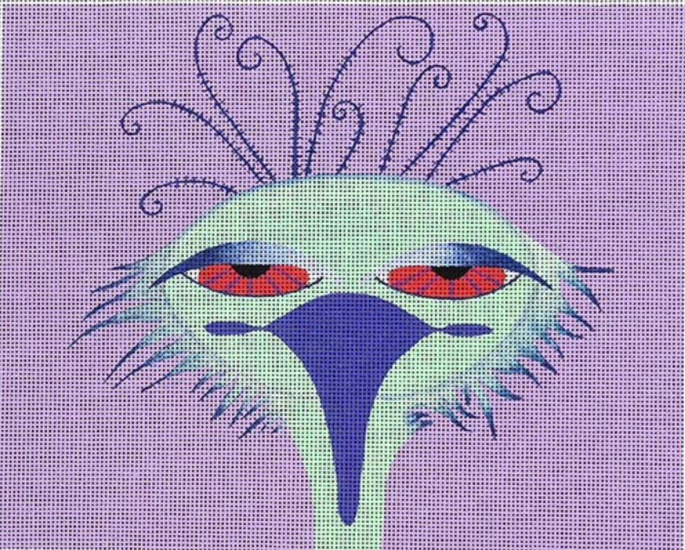 Canvas GRAPE BEAKED HERON     ZE763   8.75X7.25"