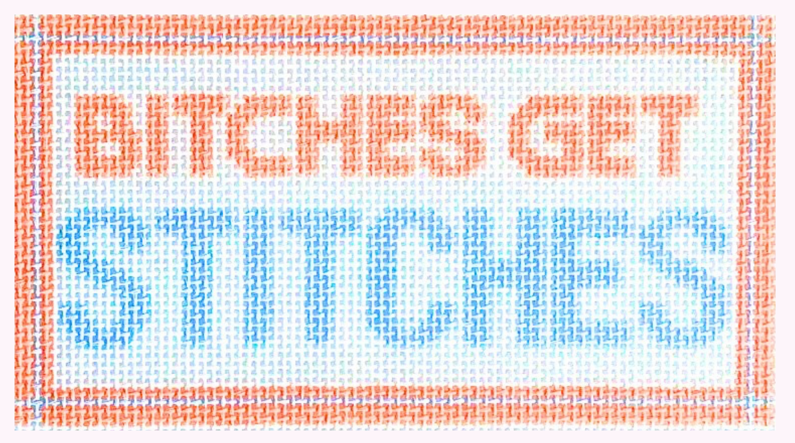 Canvas BITCHES GET STITCHES  6.5X3.6"