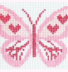 Canvas HEARTS BUTTERFLY  4.2X3"