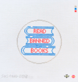 Canvas READ BANNED BOOKS    SASNAD0012   4"ROUND