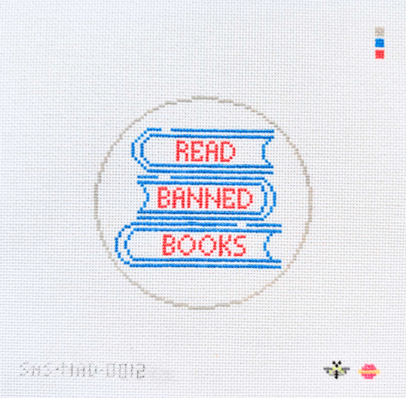 Canvas READ BANNED BOOKS    SASNAD0012   4"ROUND