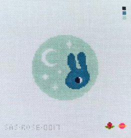 Canvas SIMPLE  BUNNY ROUND  SASROSE019    3"ROUND