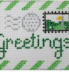 Canvas GOLF GREETINGS  LUGGAGE TAG  RD381