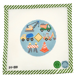 Canvas CONSTRUCTION ZONE  BV001  5"ROUND