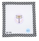 Canvas DRAGONFLY  BAG CHARM  KP44   1.5"OVAL