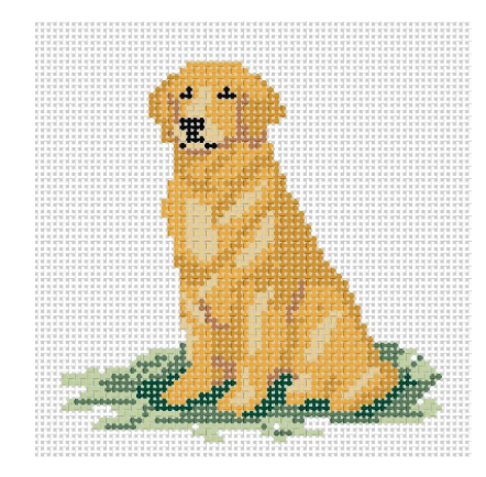 Canvas GOLDEN RETRIEVER   4x4"