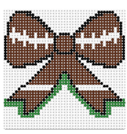 Canvas BOW SERIES  - FOOTBALL  3X3"