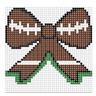 Canvas BOW SERIES  - FOOTBALL  3X3"