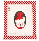 Canvas MARQUIN'S OVALS ORNAMENT OR NAPKIN RINGS - SANTA  2X3"