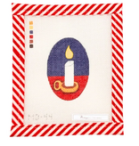 Canvas MARQUIN'S OVALS ORNAMENT OR NAPKIN RINGS - CANDLE   2X3"