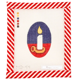 Canvas MARQUIN'S OVALS ORNAMENT OR NAPKIN RINGS - CANDLE   2X3"