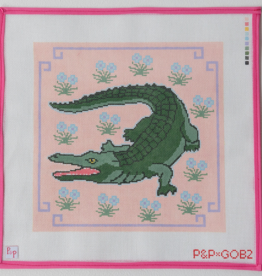 Canvas ALLIGATOR PILLOW  P&P-GOB2    12X12"