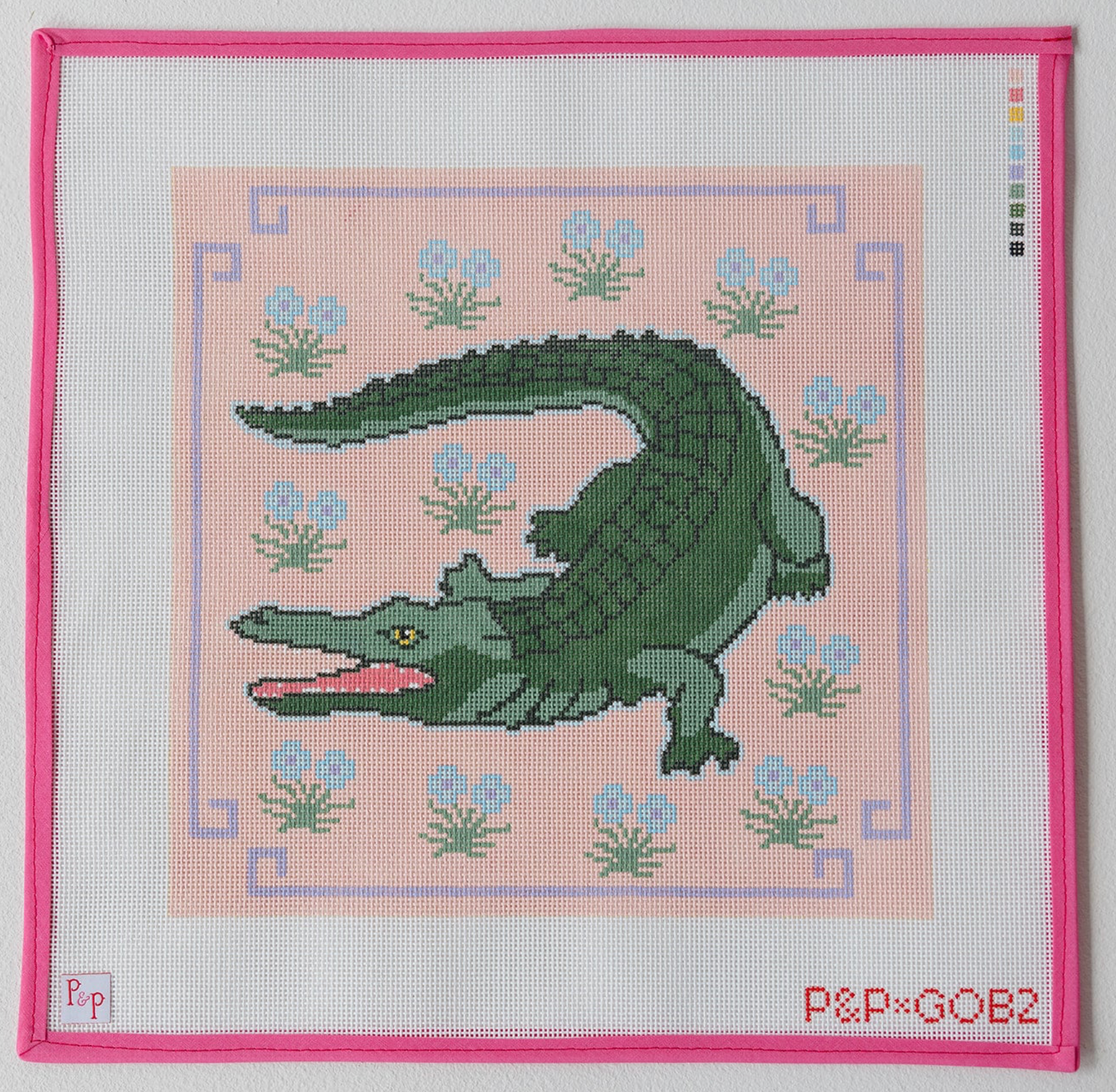 Canvas ALLIGATOR PILLOW  P&P-GOB2    12X12"