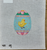 Canvas CHICK IN FLOWER SPRINKLES  EGG  SR451  3X4"