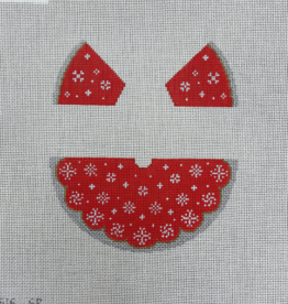 Canvas 3D ANGEL - SNOWFLAKES ON RED  SR5616  5.5X6.5"