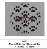 Canvas MEOW PAW ROUND  KK0133