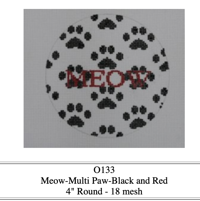 Canvas MEOW PAW ROUND  KK0133
