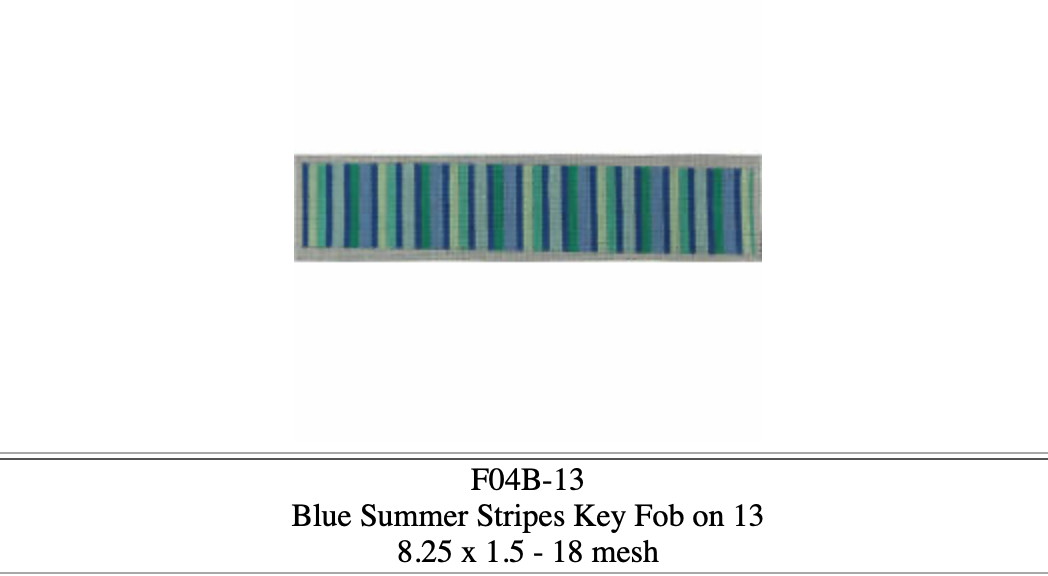 Canvas SUMMER BLUES STRIPES   KKF04B   8.5X1.5"