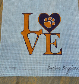 Canvas LOVE CLEMSON   KK0172B   5X5"