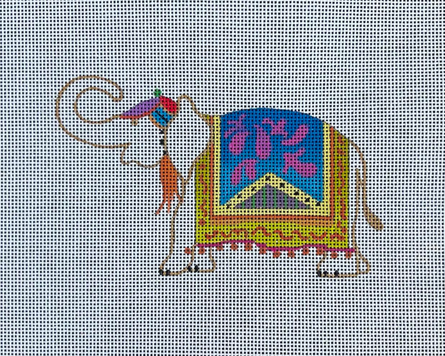 Canvas ELEPHANT - YELLOW/BLUE  MC478   4.25X3.25