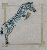 Canvas ZEBRA ON PEACH  AN473  8X8"