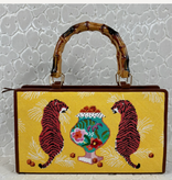 Canvas 2 TIGERS AND URN  CL022  12X7"  (CANVAS ONLY)