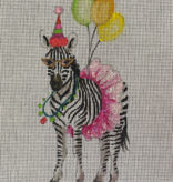 Canvas BIRTHDAY ZEBRA  HBD013   3.25X6.75"