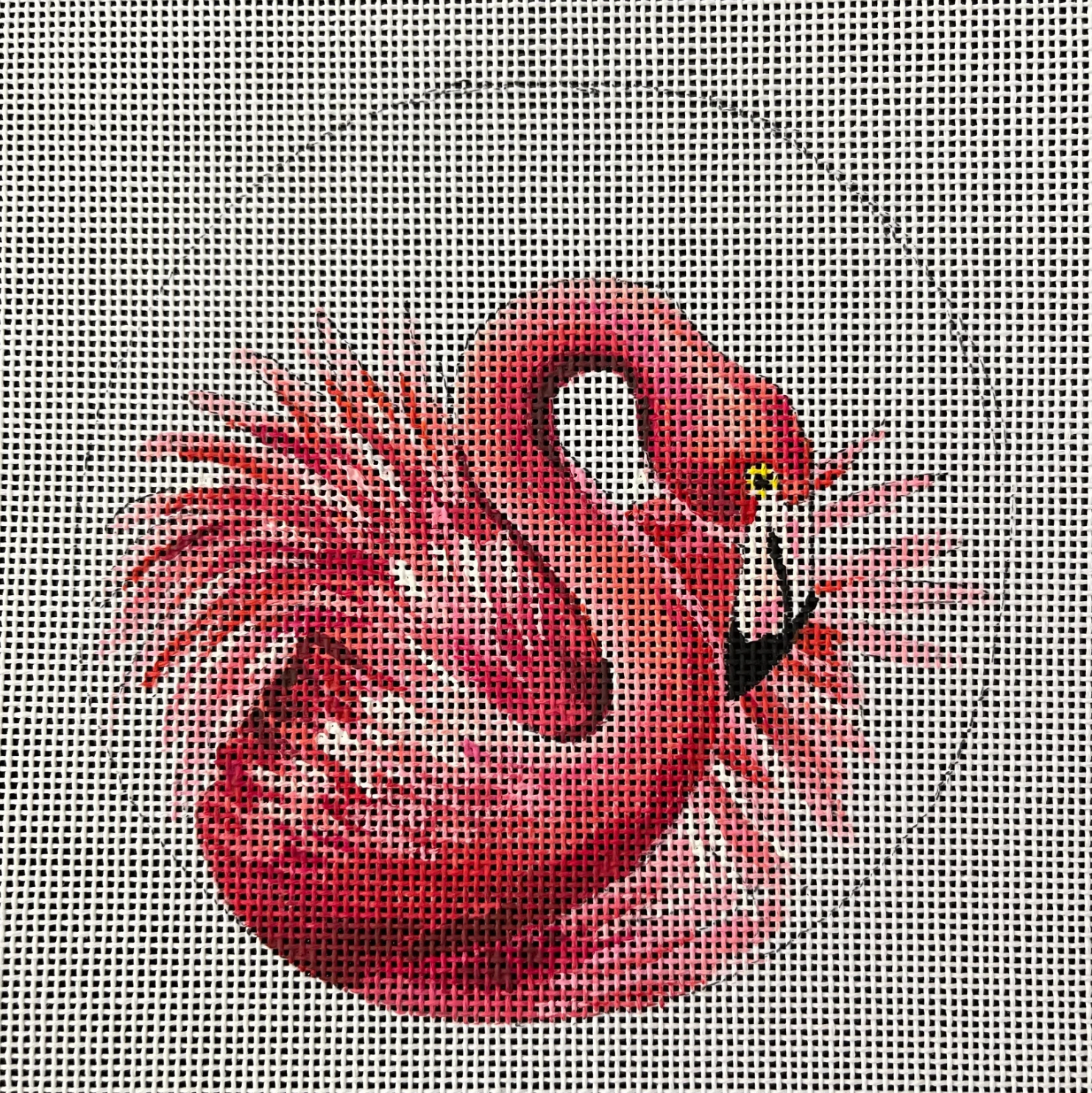 Canvas FLAMINGO ROUND    IN804    5"ROUND