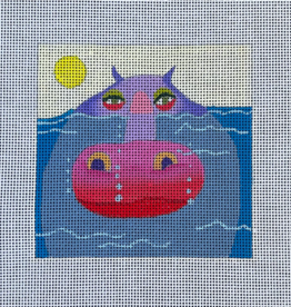 Canvas FLOATING HIPPO    IN225  4X4"