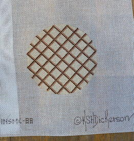 Canvas CRISS CROSS LATTICE  INSMC88  4"ROUND