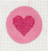 Canvas HEARTS PINK  KEY RING INSERT FOR PLANET EARTH FOB OR BAG CHARM    PKR27