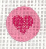 Canvas HEARTS PINK  KEY RING INSERT FOR PLANET EARTH FOB OR BAG CHARM    PKR27