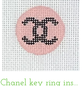 Canvas CHANEL  KEY RING INSERT FOR PLANET EARTH FOB OR BAG CHARM    PKR09