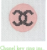 Canvas CHANEL  KEY RING INSERT FOR PLANET EARTH FOB OR BAG CHARM    PKR09