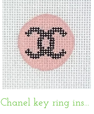 Canvas CHANEL  KEY RING INSERT FOR PLANET EARTH FOB OR BAG CHARM    PKR09