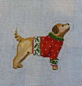 Canvas YELLOW DOG IN RED SWEATER  SEROM01