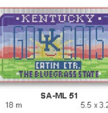 Canvas GO CATS - KENTUCKY LICENSE PLATE  SAML51     5.5X3.25"