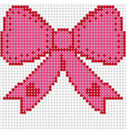 Canvas FEBRUARY BOW     3X3"