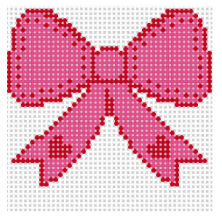 Canvas FEBRUARY BOW     3X3"