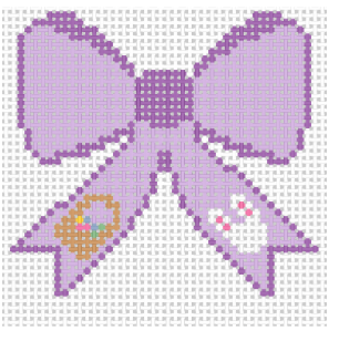 Canvas APRIL   BOW     3X3"